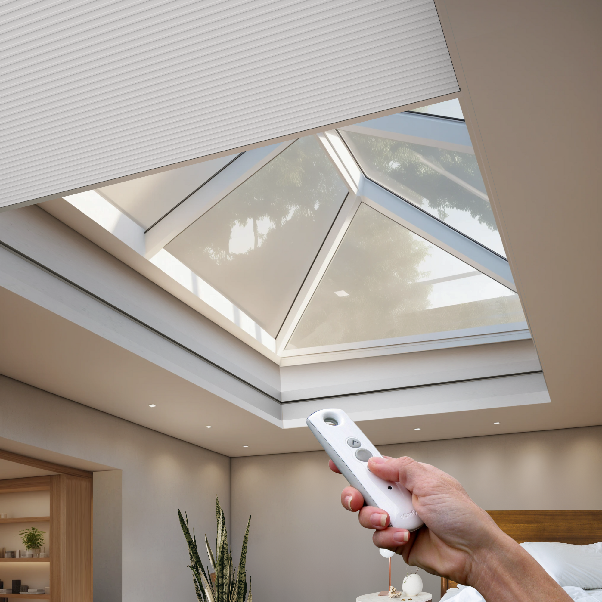 Antiglare cream Honeycomb OpenView Electric Blind