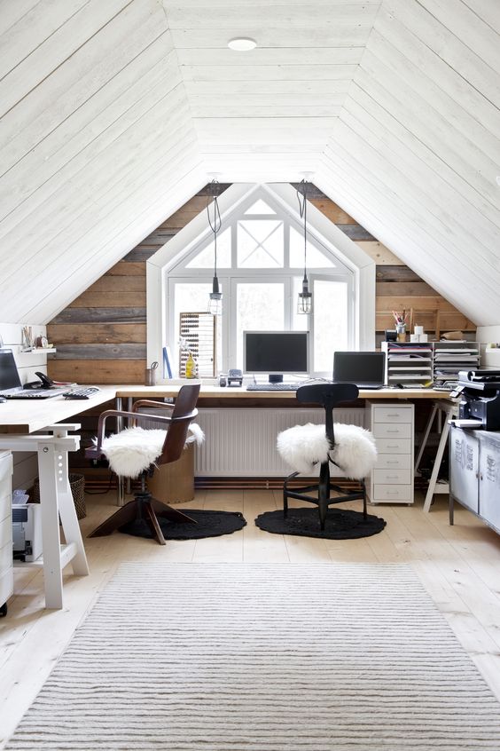 Image of a bright and airy loft conversion office space