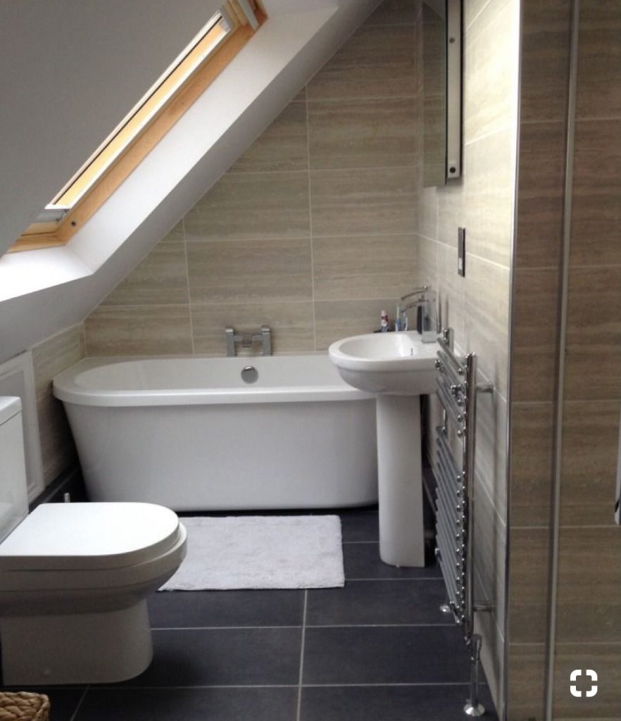 An image showing a loft conversion layout of a bathroom