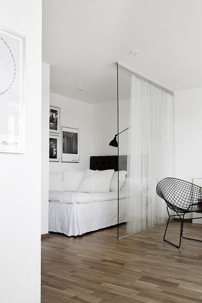 An image showing a partitian wall in a loft conversion bedroom