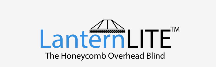 An image showing the LanternLITE Honeycomb blind logo from the Skylight Blinds Direct website