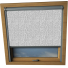Chevron Grey Roto Skylight Window Blinds Silver Frame Detail