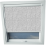 Chevron Grey Roto Skylight Window Blinds White Frame Detail