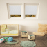 Polka Dots Grey Wf Keylite Skylight Blinds