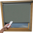Rock Grey Tyrem Skylight Electric Window Blinds Silver Frame Detail
