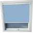 Sky Blue Duratech Skylight Window Blinds White Frame Detail