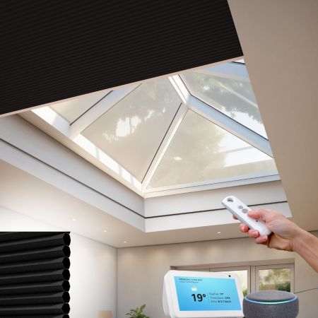 Black Thermal Blackout Electric Honeycomb Openview