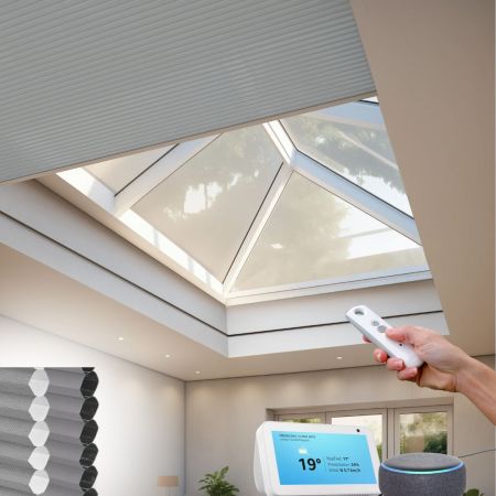 Light Grey Electric Honeycomb Openview