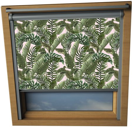 Tropical Leaves Pink Blackout