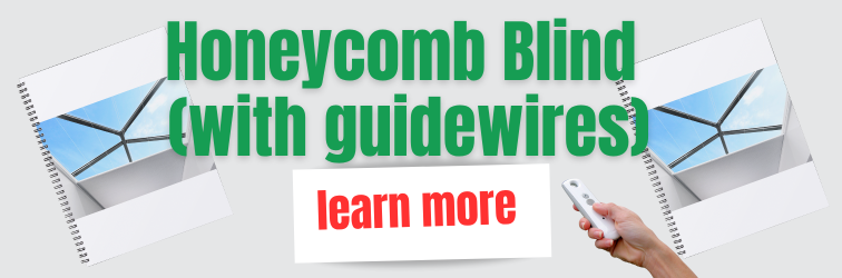 Honeycomb blind with guidewires learn more
