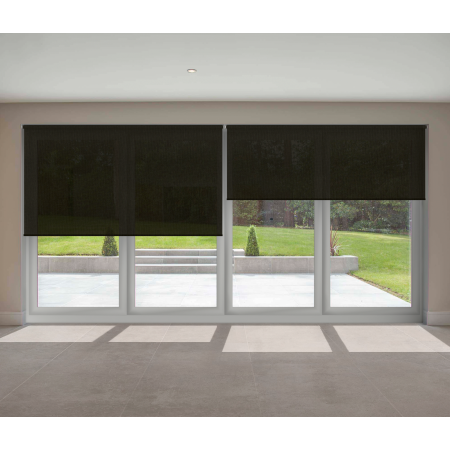 Black Screen Bifold Door Blinds