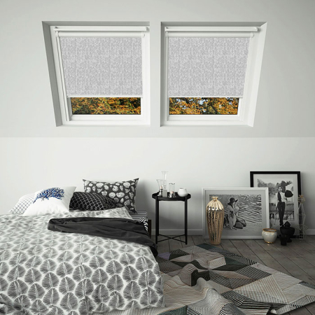 Chevron Grey Wf Keylite Skylight Blinds