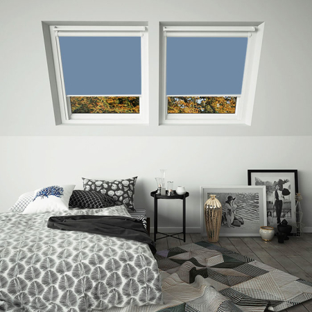 Dusky Blue Wf Keylite Skylight Blinds