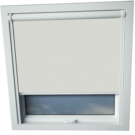 Pale Grey Duratech Skylight Window Blinds White Frame Detail