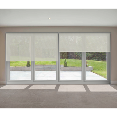 White Screen Bifold Door Blinds