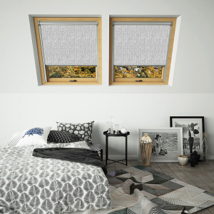 Chevron Grey Roto Skylight Window Blinds