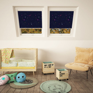 Outer Space Balio White Frame Skylight Window Blinds
