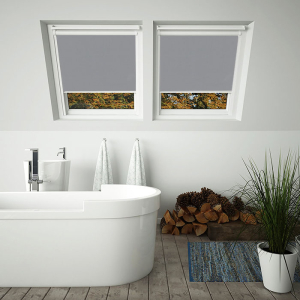 Shower Proof Grey Wf Keylite Skylight Blinds